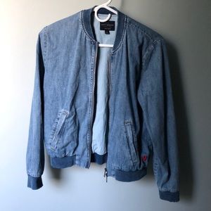 Lucky Brand Denim Bomber Jacket